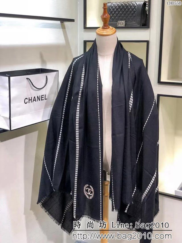 CHANEL香奈兒 2018年最新款羊絨長巾 CH055 LLWJ6055
